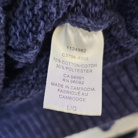 Hilary Radley Navy Cowl Neck Sweater - Picture 6 of 6